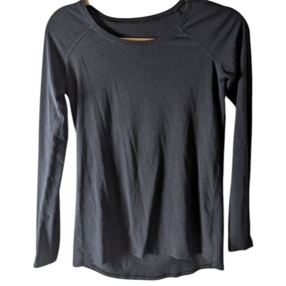LULULEMON ATHLETICA Emerald Long Sleeve In Black Size 6 - Picture 3 of 4